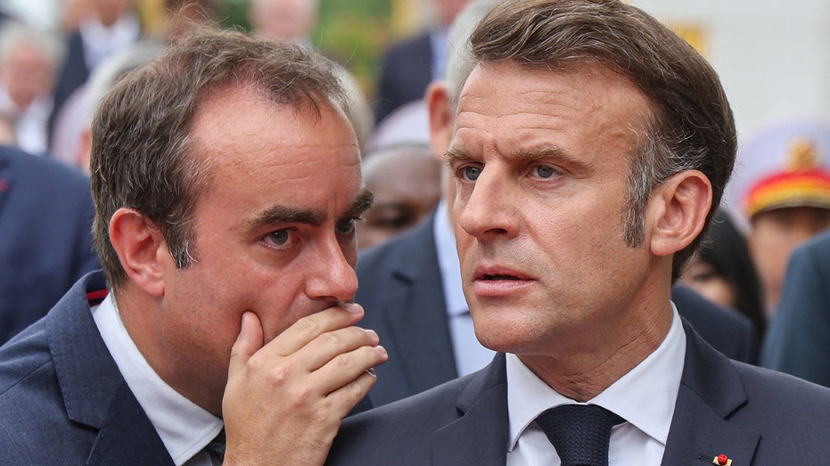 Macron with his new prime minister