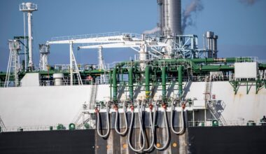 An LNG floating terminal. Iraq needs to diversify away from its natural gas supplies