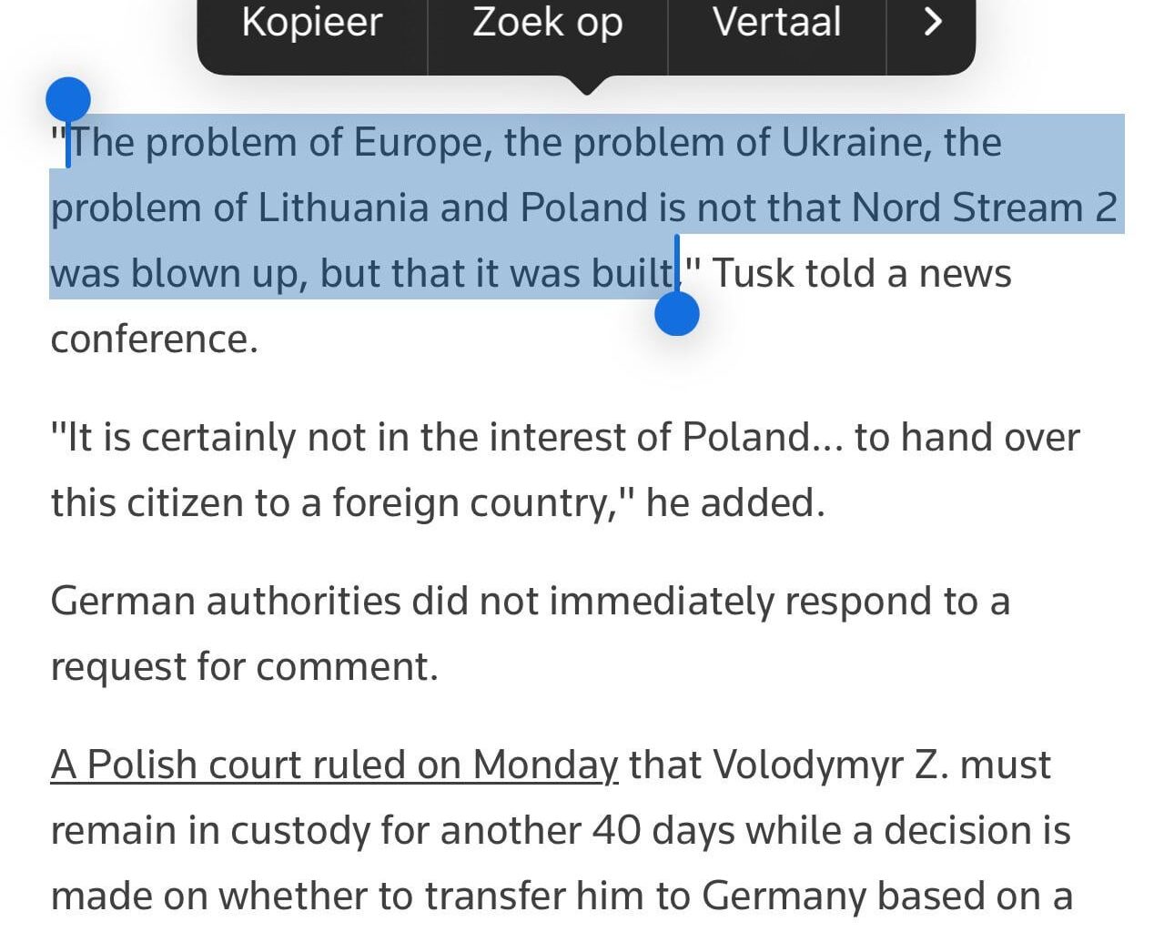 Based Tusk. Not having this shit from Hans.