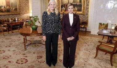 Crown Princess Mette-Marit Welcomes Ukraine’s First Lady Olena Zelenska