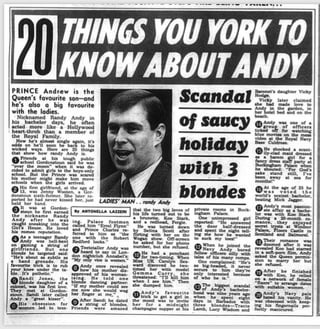 Revisiting Andrew’s various non-Epstein related scandals over the years