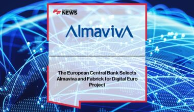 Almaviva and Fabrick executives celebrate their selection by the European Central Bank to develop the official Digital Euro mobile app and infrastructure, enabling secure, uniform digital payments across the European Union.