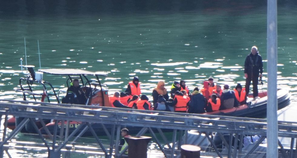 Migrants arriving at Dover