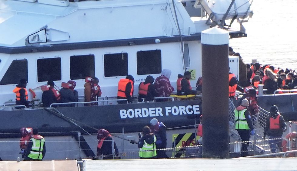 Migrants arriving in Dover