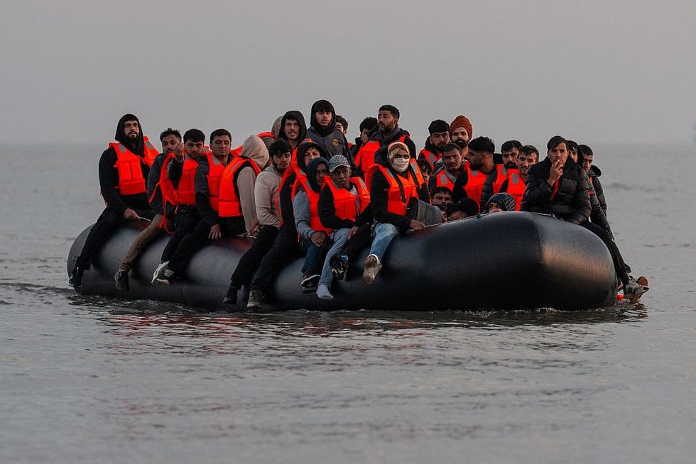 Migrants crossing the English Channel
