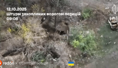 Russian soldiers stormed a Ukrainian position and took soldiers captive. Ukrainian soldiers launched a counterattack, cleared the dugout, freed their comrades and took out the enemies. Southeast of the village of Oleksandrograd, Donetsk region. 141st Mechanized Brigade. 12.10.2025