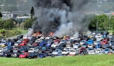 Explosions as vehicles burn in Whangārei Hospital staff carpark