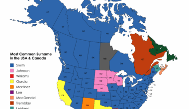 Most Common Surnames in the USA & Canada [OC]