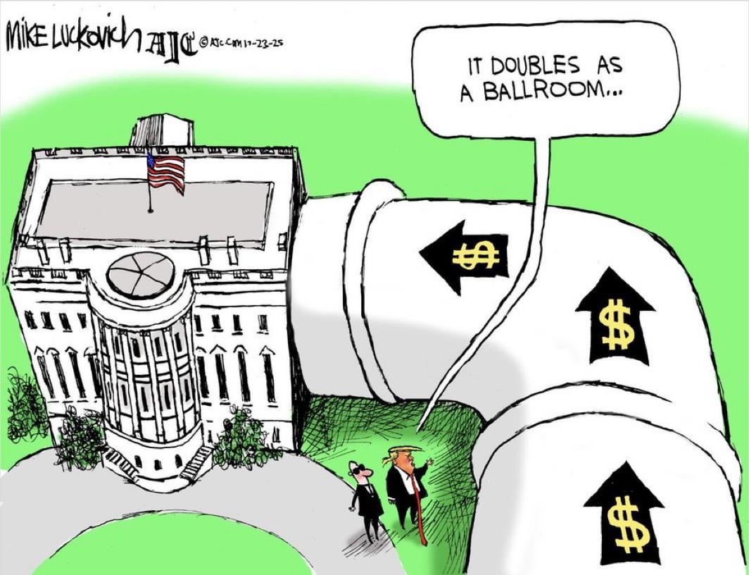 CORRUPTOR IN CHIEF: the only guy who can make bribery sound like economic policy.