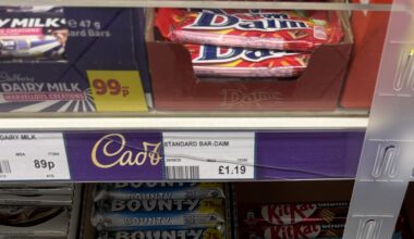 I know inflation is a thing but fuck me £1.19 for a Daim bar? I want to be poor AND fat