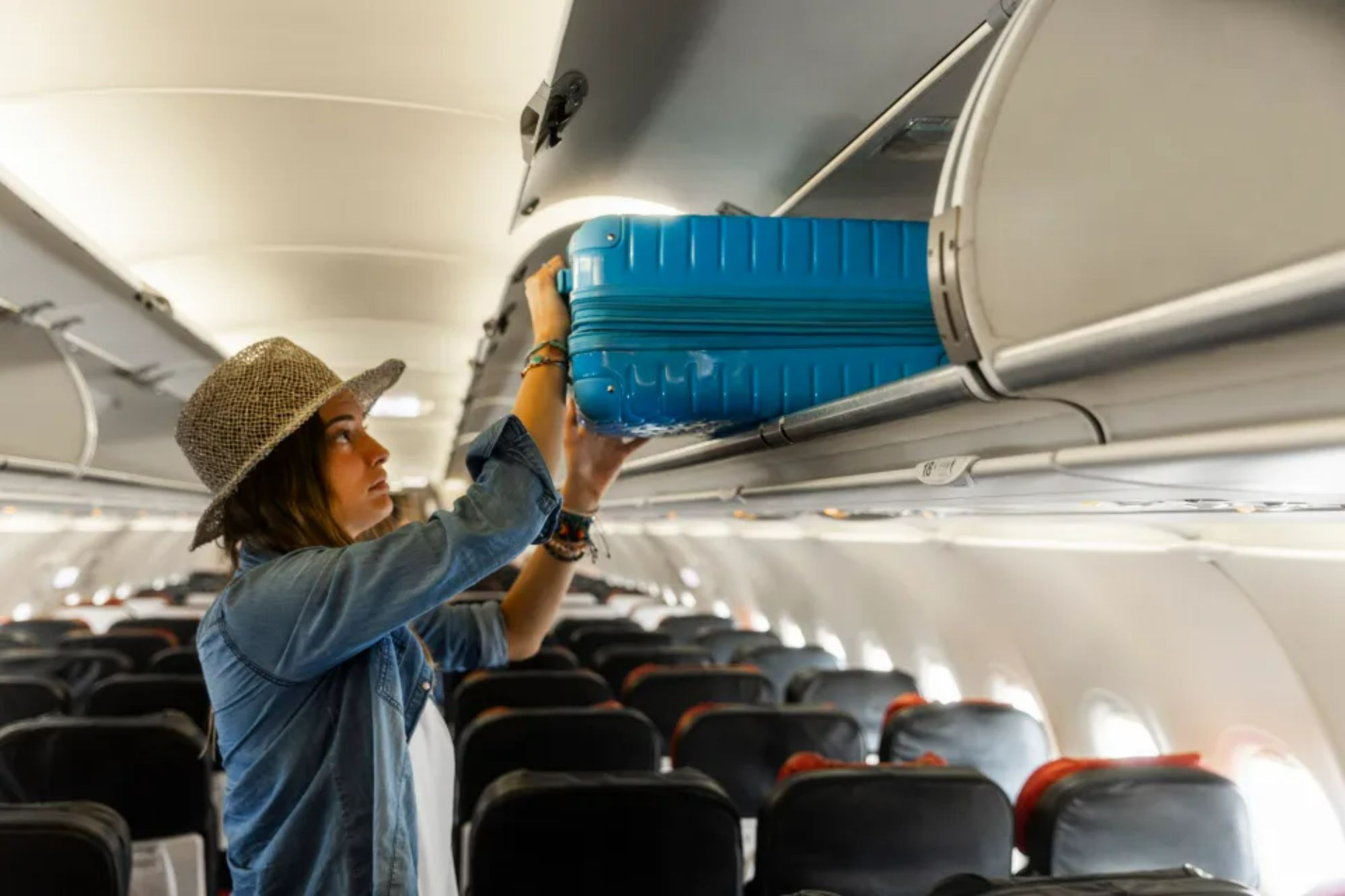 An image collage containing 1 images, Image 1 shows Storing luggage