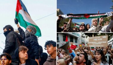 Protesters gather across Spain, Italy and Portugal against the war in Gaza