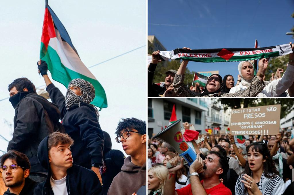 Protesters gather across Spain, Italy and Portugal against the war in Gaza