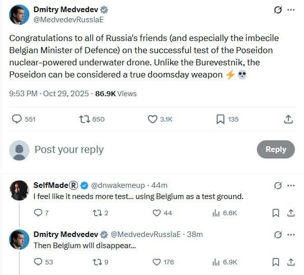 Medvedev noemt Theo Francken "the imbecile"