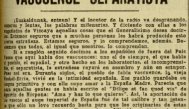 What the Nationalist Rebels (Franquists) thought about the Basque language in 1937