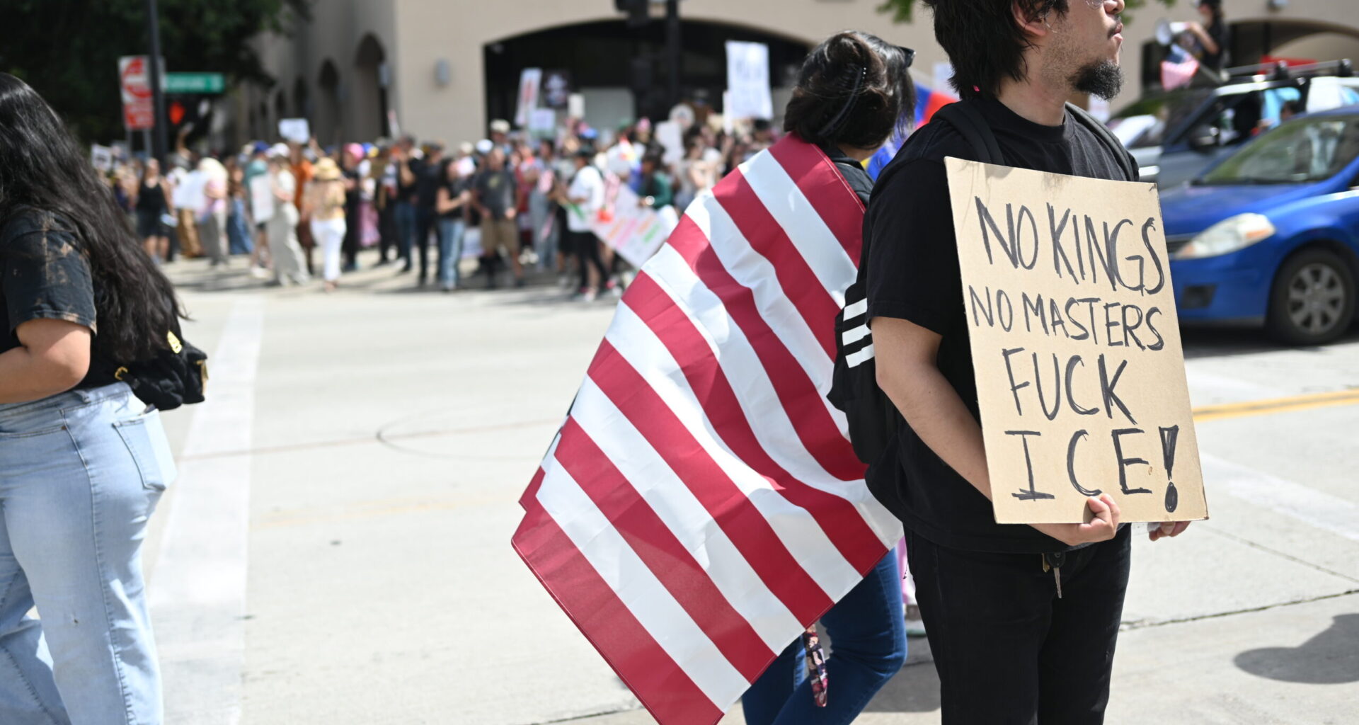14 Arrested at Downtown L.A. ‘No Kings Day’ Protest