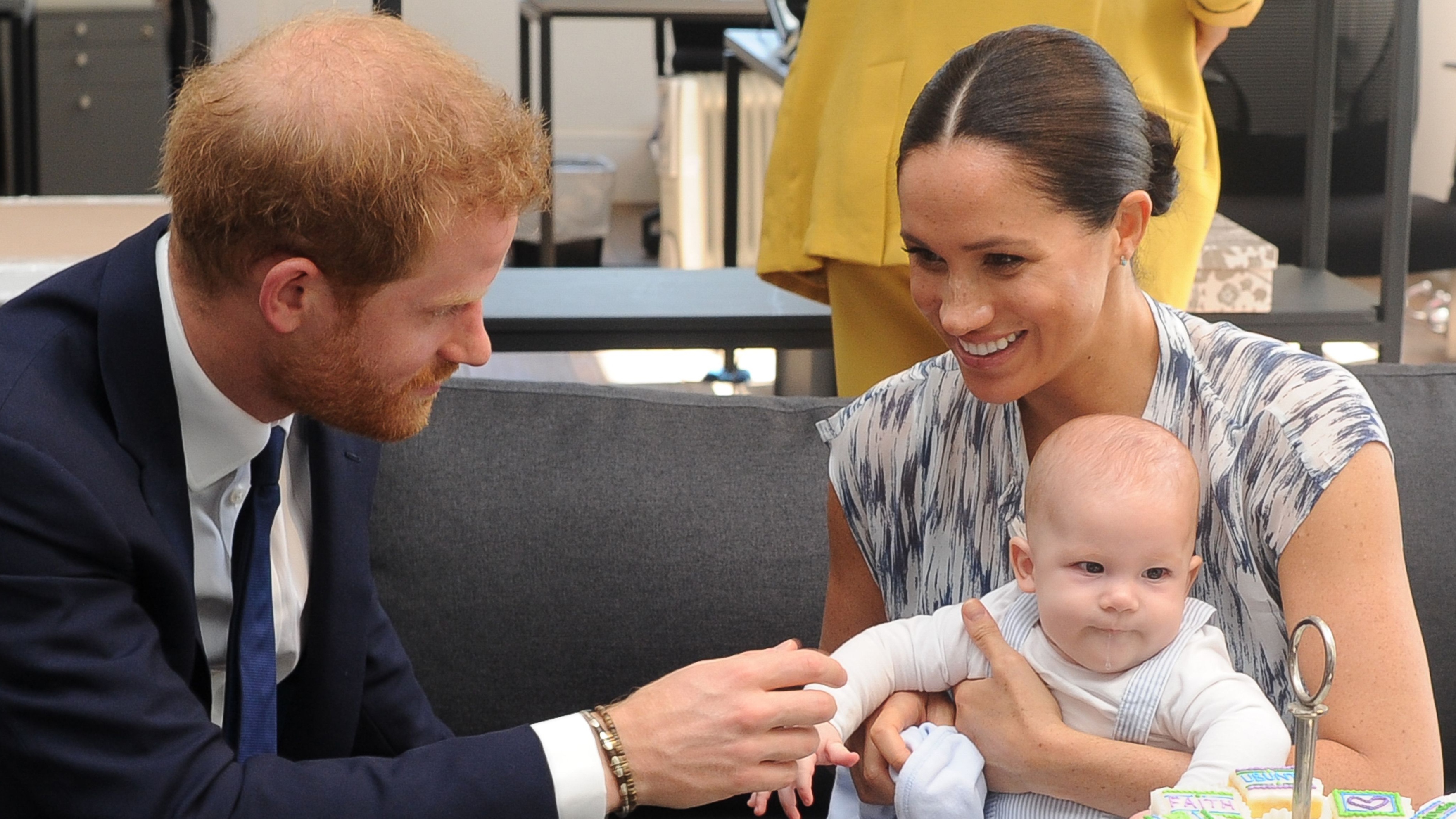 Duke and Duchess of Sussex hold their baby son Archie
