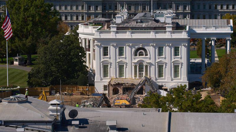 Photos show entirety of East Wing, including its colonnade, torn down