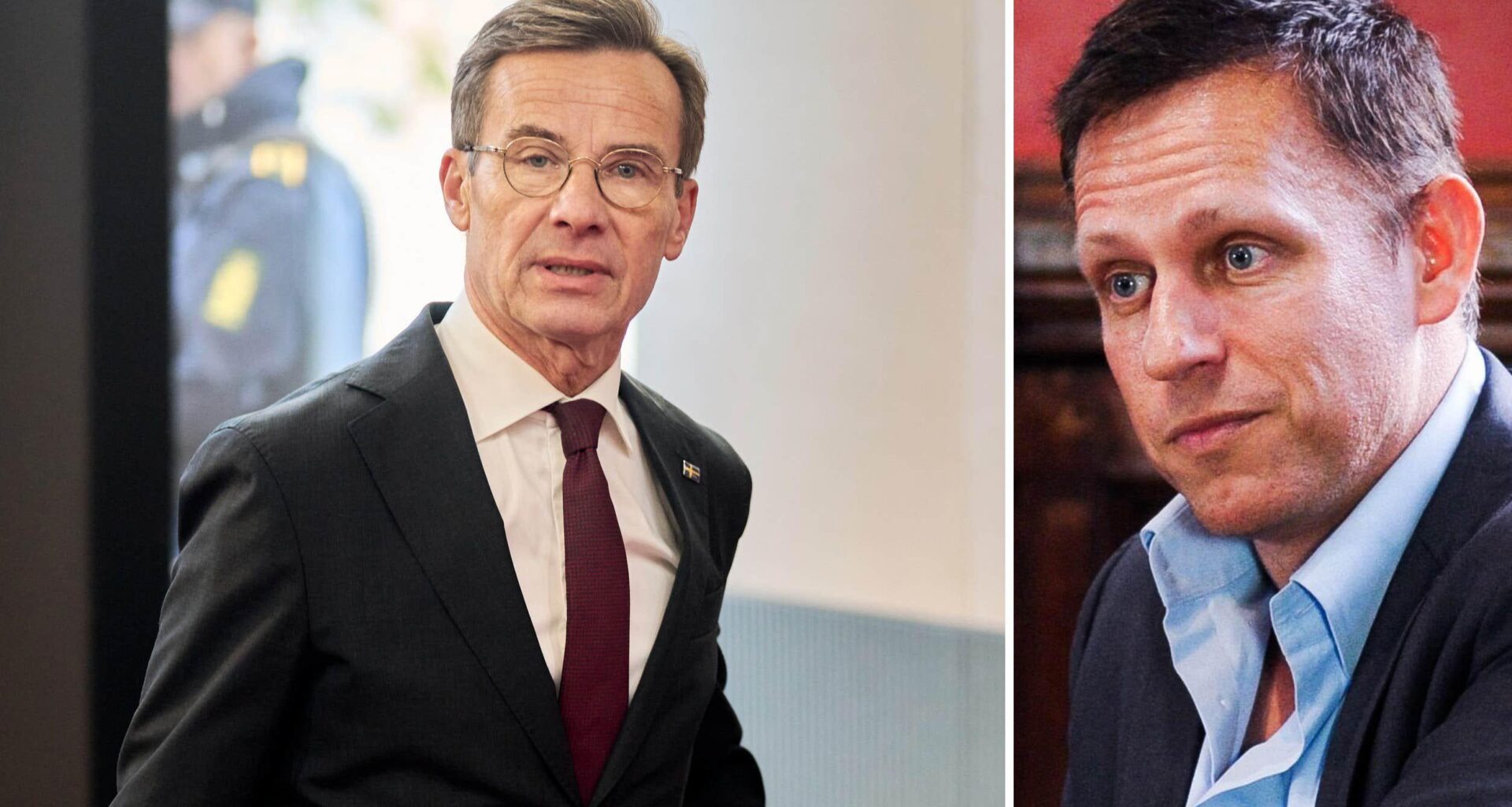 Kristersson i hemligt möte med miljardären Peter Thiel