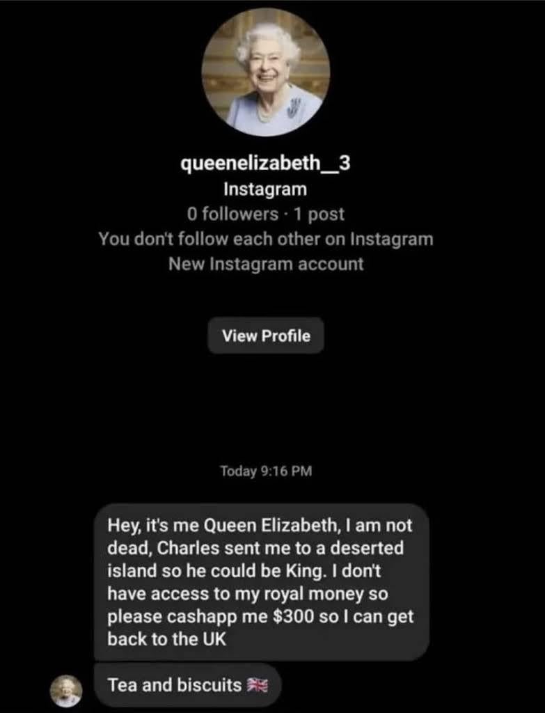 Somehow, Elizabeth has returned