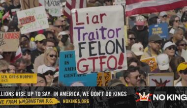 No Kings: Huge nationwide anti-Trump protests. Senator Chris Murphy says: "Trump is the most corrupt president in the history of America!"