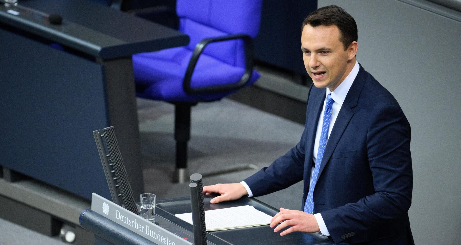 Pascal Reddig (CDU) spricht im Bundestag.