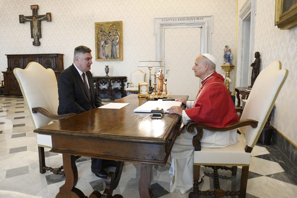 Pope Leo and Croatian President Zoran Milanovic