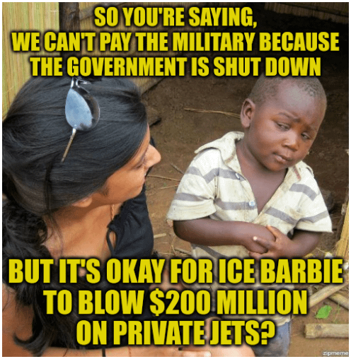 "Fiscal conservatives" are blowing $200 million while the government is shut down.