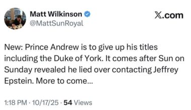 Prince Andrew is to give up his titles including the Duke of York