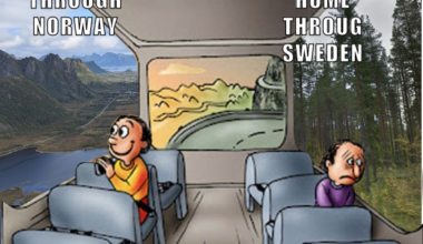 I couldn't help to think about this meme on the road back to Spain. I loved Sweden too BTW [OC]