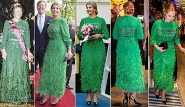 Princess Amalia wears Princess Beatrix’s dress from 1981 state visit