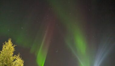 Aurora lights from north
