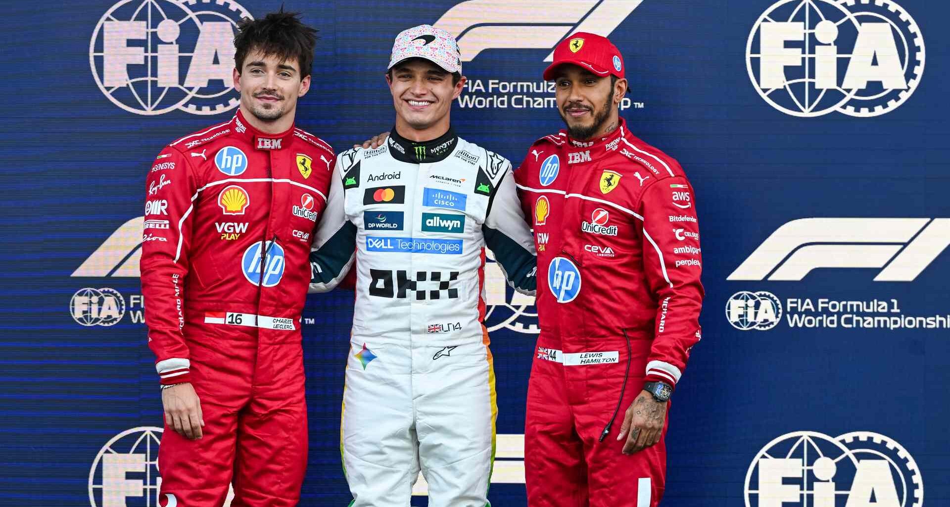 Charles Leclerc, Lando Norris, Lewis Hamilton, Mexico, 2025