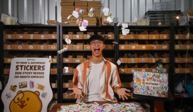 Mr Dylan Chia is the owner of crafts business DCHTOONS, through which he sells merchandise based on his artwork.