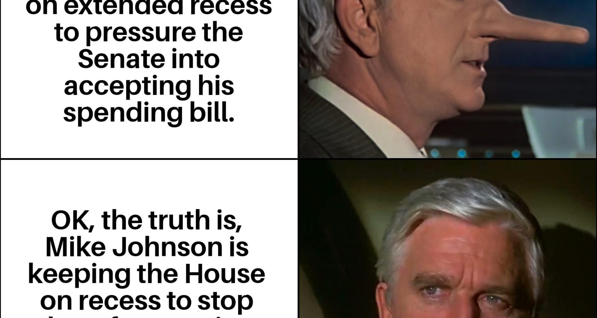 Surely nobody believes anything Mike Johnson says.