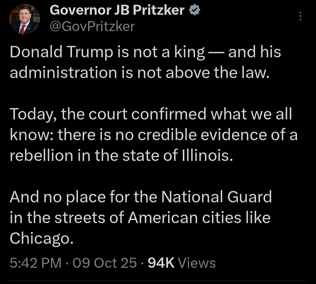 Today, the court confirmed what we all know: there is no credible evidence of a rebellion in the state of Illinois.