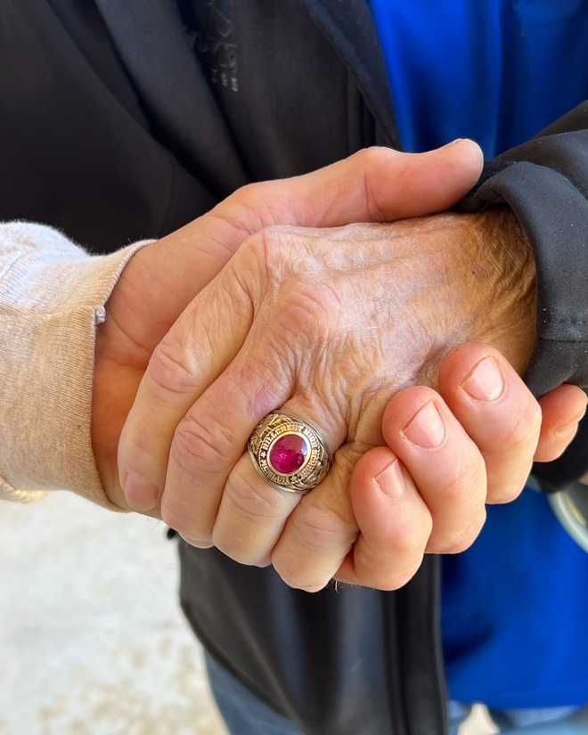 Tommy Jennings reunited with high school ring after losing it 47 years ago.  tommy jennings reunited with high school ring after losing it 47 years ago.