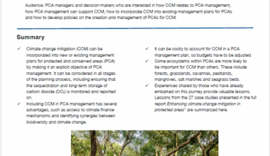 IUCN WCPA Technical Note No.25 - Enhancing climate change mitigation in protected areas: A practical guide for practitioners and decision-makers - resource