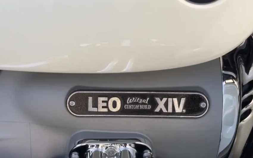 The bike was specially adapted for the ceremony