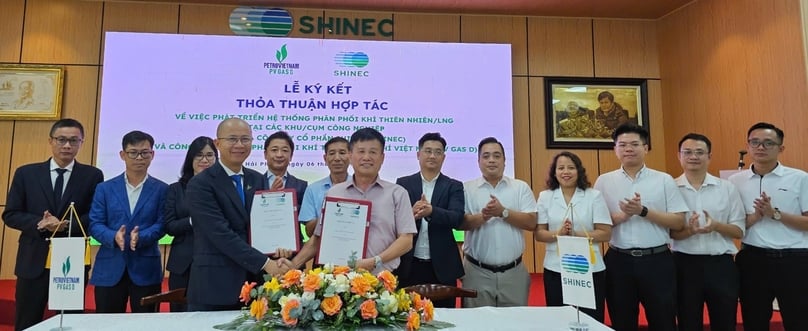 The signing ceremony for a cooperation agreement between Shinec JSC and PV Gas D in Hai Phong city, northern Vietnam, October 10, 2025. Photo courtesy of Shinec.