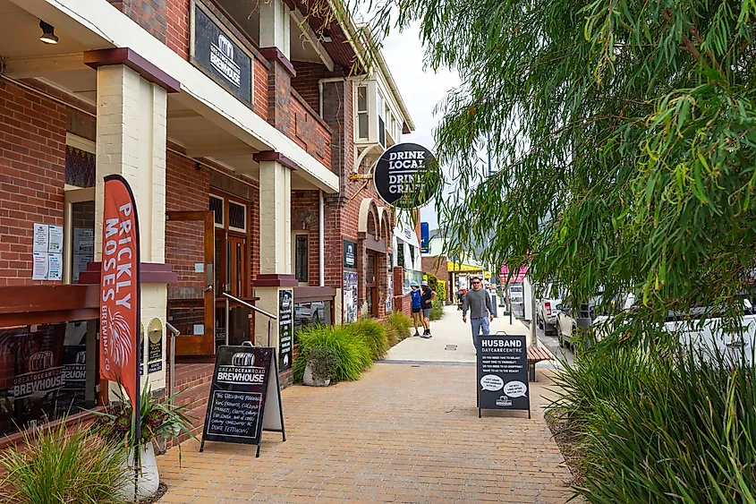  View of Apollo Bay town city in Apollo Bay, Australia.