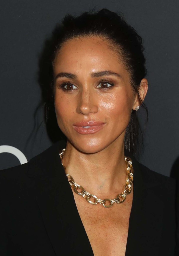 Meghan Markle smiling as she attended a gala in New York on October 9, 2025