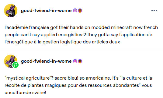 Rancisons le vocabulaire lié aux modifications du jeu Minefabrique