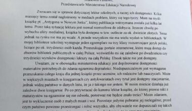 Napisałam list do Ministerstwa Edukacji, a oto ich odpowiedź