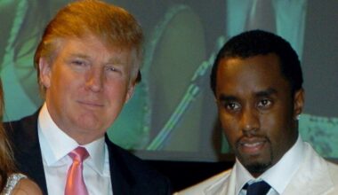 Donald Trump and Sean 'Diddy' Combs at an event at Trump's Mar-A-Lago Club in Florida in 2005. Pic: Reuters
