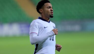 England U21 forward Ethan Nwaneri