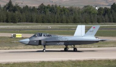 The second flight of the national combat aircraft KAAN was carried out successfully in Ankara, Türkiye, May 6, 2024. (Photo via Turkish Defence Industries Presidency)