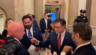 Tempers flare between Democratic senators and Speaker Johnson over Grijalva’s swearing in and shutdown strategy