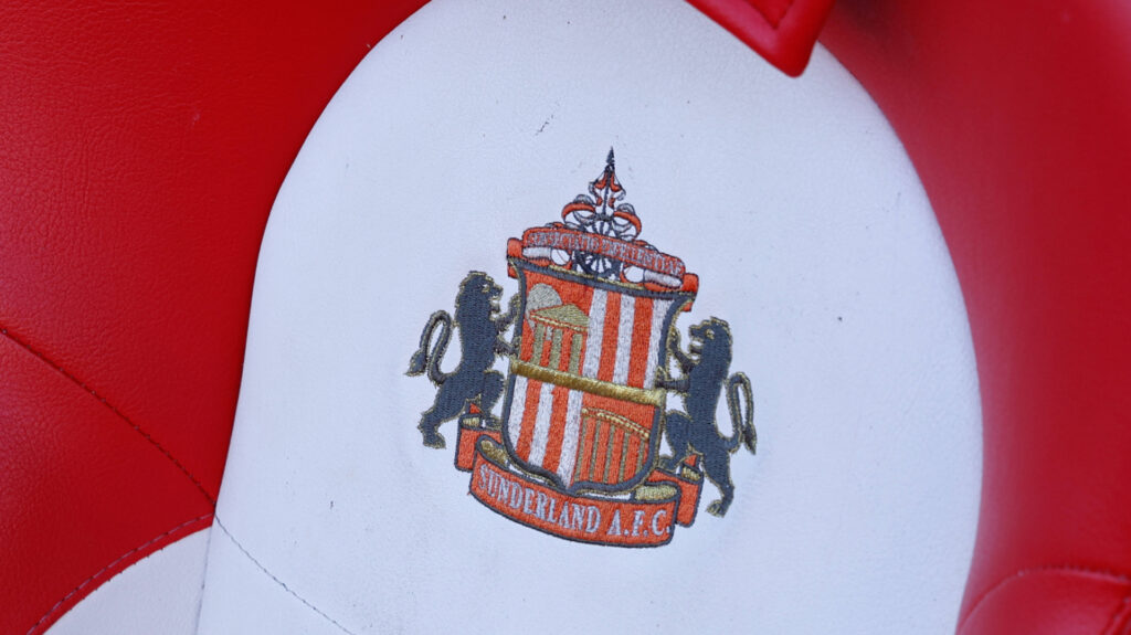 Sunderland badge at the Stadium of Light
