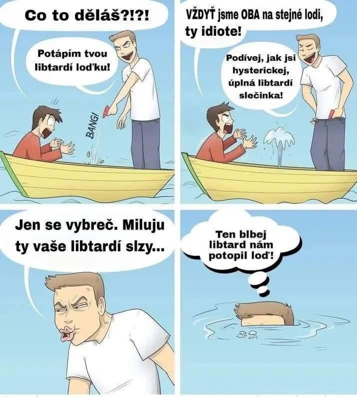 Ještě před utonutím zapomněl zahajlovat